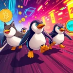 Dogecoin faces competition from Pudgy Penguins, FLOKI, and WIF in the meme coin market.