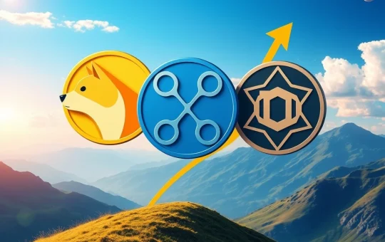 Visualizing the significant Dogecoin News Today and the collective market momentum of XRP, DeSoc, and other sub-$1 cryptocurrencies.