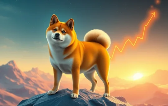 A Dogecoin chart showing a recent dip followed by an anticipated strong rebound, illustrating the fractal pattern's potential impact on DOGE price.