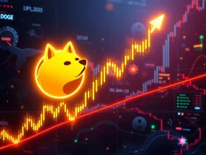 Dogecoin price chart showing DOGE breakout potential from $0.2375 support, indicating market optimism.