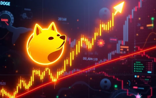 Dogecoin price chart showing DOGE breakout potential from $0.2375 support, indicating market optimism.