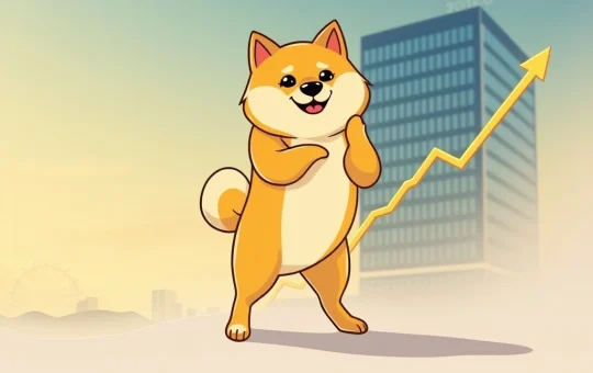 Dogecoin (DOGE) retesting a crucial support level, symbolizing its potential for an epic rally amid strong crypto market sentiment.