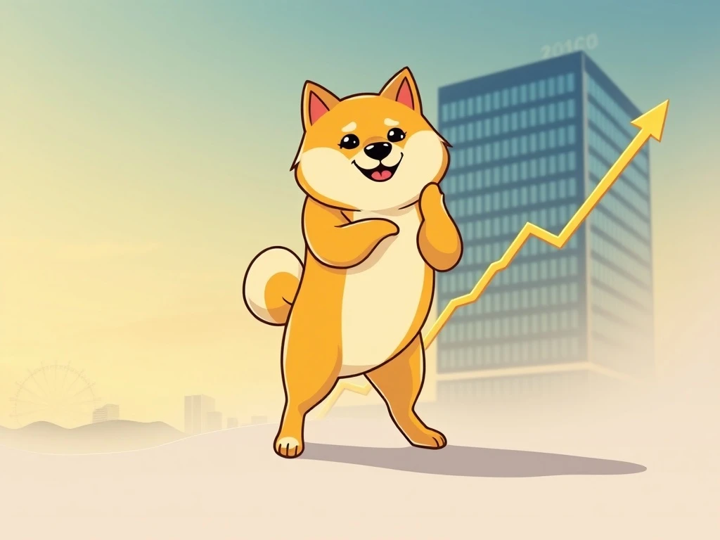 Dogecoin (DOGE) retesting a crucial support level, symbolizing its potential for an epic rally amid strong crypto market sentiment.