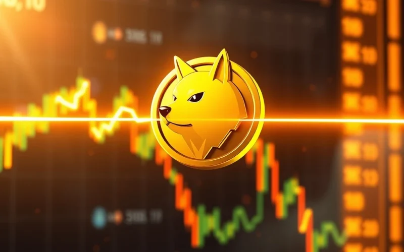 Dogecoin breaking through key trendline resistance with bullish momentum