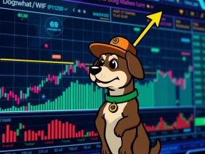 Dogwifhat WIF chart demonstrating a resilient bullish structure after retesting a key trendline, signaling potential upward momentum.
