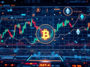 EDXM's new institutional crypto derivatives platform screen displaying market data, symbolizing a major leap in secure, efficient Bitcoin and altcoin trading for financial institutions.