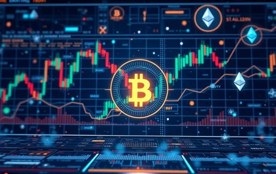 EDXM's new institutional crypto derivatives platform screen displaying market data, symbolizing a major leap in secure, efficient Bitcoin and altcoin trading for financial institutions.