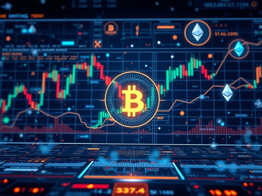 EDXM's new institutional crypto derivatives platform screen displaying market data, symbolizing a major leap in secure, efficient Bitcoin and altcoin trading for financial institutions.