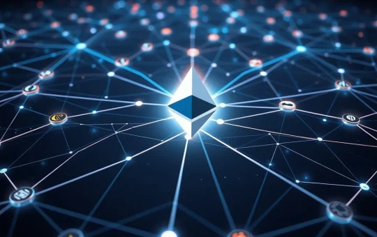 Visualizing EigenLayer's breakthrough multi-chain verification expanding AVSs across Ethereum L2 networks and independent chains, secured by its massive staked security.