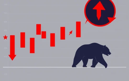 A crypto chart illustrating a significant ENS price drop, symbolizing bearish sentiment and dominant ENS short positions.