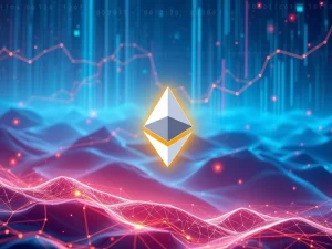 ENS price surge visualized with upward-trending charts and blockchain data, highlighting the strong momentum of Ethereum Name Service.