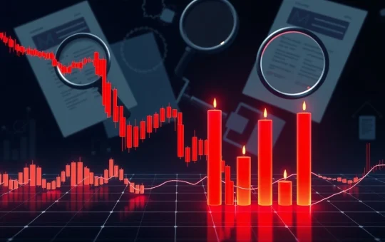 Chart showing a dramatic EPIC crypto price drop, symbolizing the impact of regulatory scrutiny and market volatility.