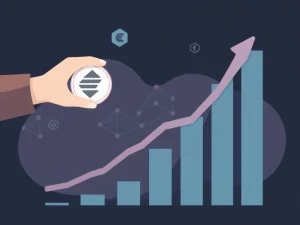 A chart showing Ethena ENA price surging after a significant cryptocurrency investment by Arthur Hayes, indicating strong market momentum.