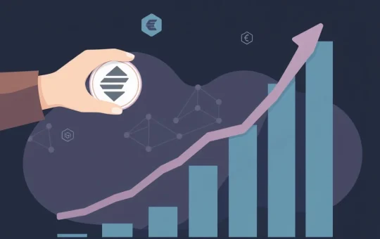 A chart showing Ethena ENA price surging after a significant cryptocurrency investment by Arthur Hayes, indicating strong market momentum.