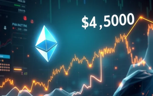 Ethereum price surges past $4,500, highlighting market volatility risks.
