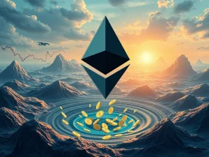Charts and digital currency flows illustrating the impact of large Ethereum withdrawals on Aave's DeFi lending rates and market volatility.