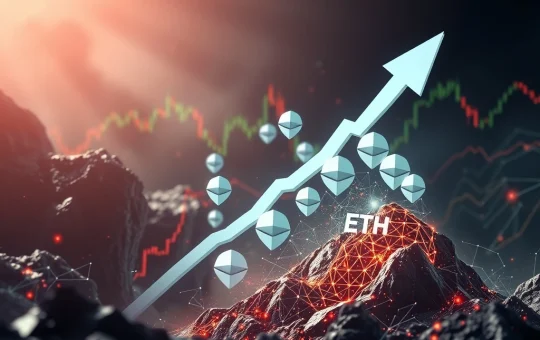 Chart showing Aave borrowing rates for Ethereum (ETH) surging dramatically due to recent large-scale Ethereum withdrawals.