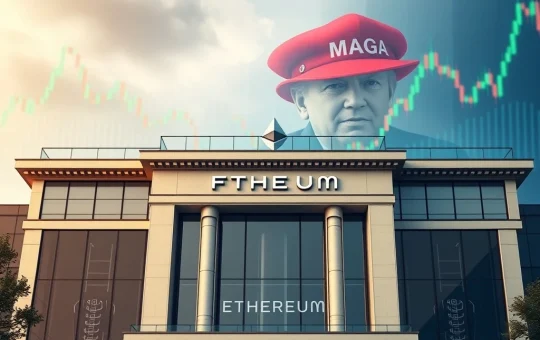 A Trump-linked firm strategically investing in Ethereum, symbolizing significant ETH accumulation and institutional confidence in the crypto market.