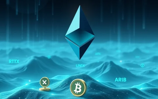 Ethereum and altcoin rally contenders RTX, LINK, and ARB in a dynamic crypto market scene.