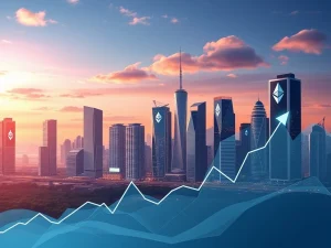 A digital chart showing Ethereum's price surging past $3,800, symbolizing the Ethereum breakout and the start of a new altseason driven by institutional crypto adoption.