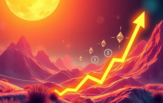 A dynamic chart showing Ethereum's bull flag pattern, symbolizing its strong upward trend and potential for an ETH price breakout.