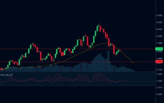 Ethereum Classic (ETCUSDT) price surge with technical indicators on a trading chart