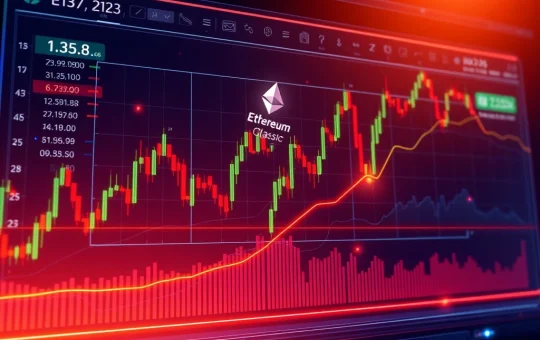 Ethereum Classic price chart showing key trading signals and market trends