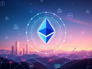 Visualizing the dynamic growth of Ethereum DeFi, highlighting strategic recruitment and the impressive ETH price surge.
