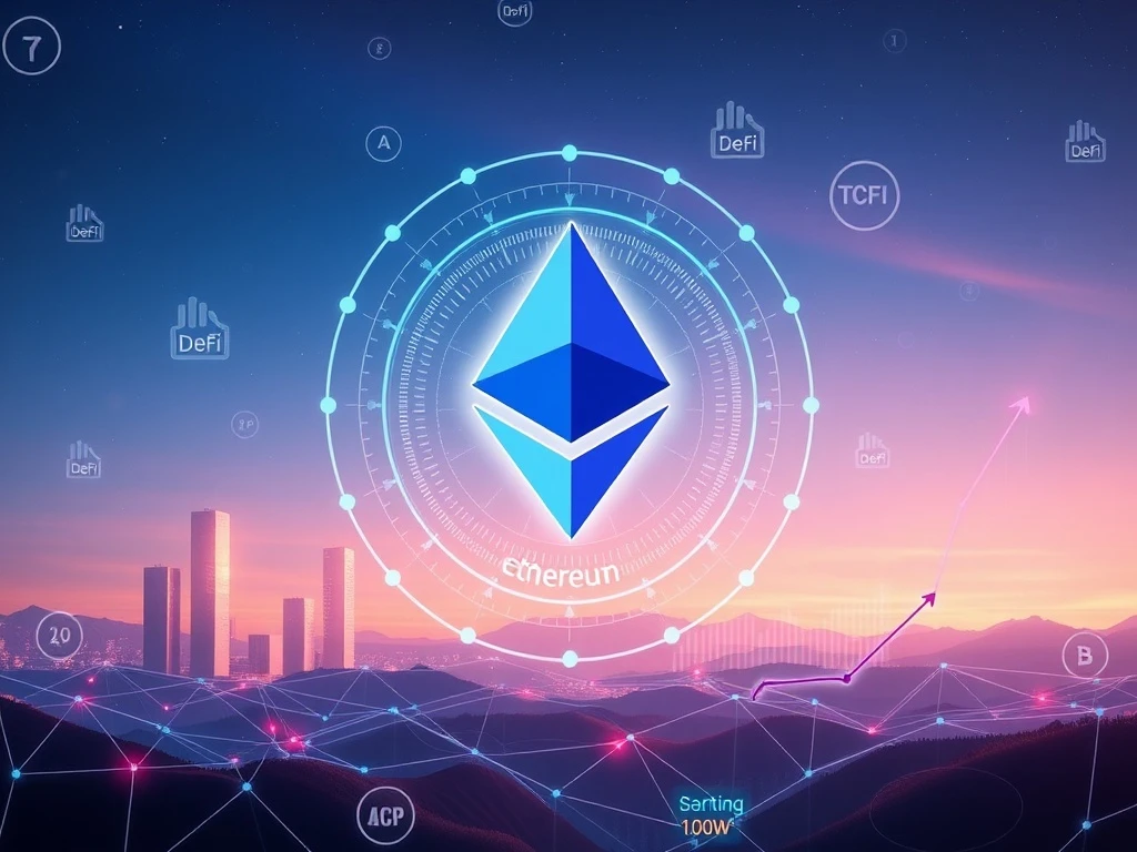 Visualizing the dynamic growth of Ethereum DeFi, highlighting strategic recruitment and the impressive ETH price surge.
