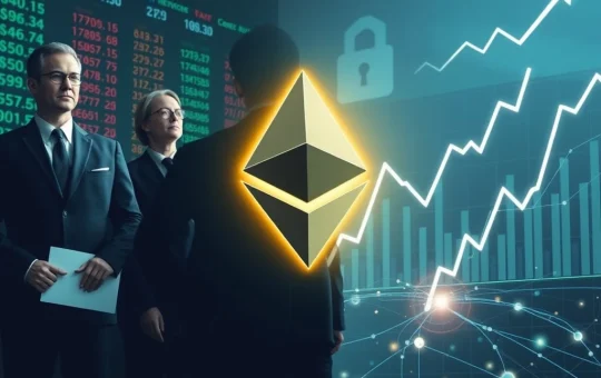 Charts showing a significant rise in Ethereum institutional demand, driven by new US crypto laws and the anticipation of Ethereum staking ETFs.