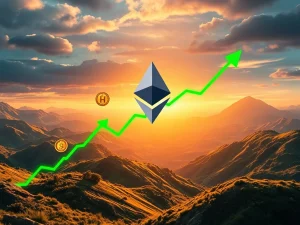 Chart showing a significant altcoin surge driven by Ethereum ETF inflows, highlighting MAGACOIN and HYPER's explosive growth.