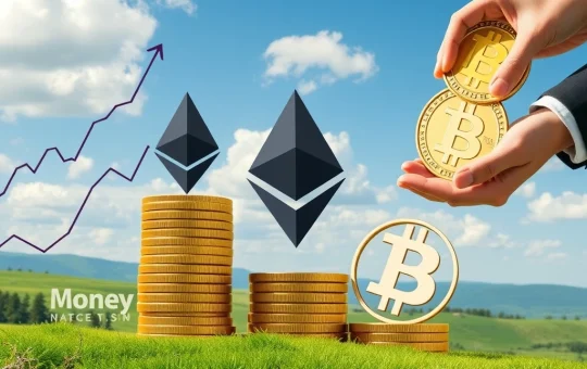 Charts showing Ethereum ETF performance outperforming Bitcoin, symbolizing a major shift in institutional crypto investment.