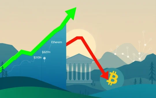 Chart showing Ethereum ETF inflows and a significant BNB surge, highlighting a dynamic crypto market shift with growing institutional crypto adoption.