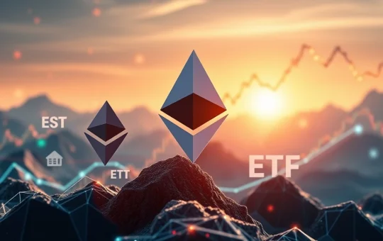 Illustrates the impressive growth and institutional adoption of US Ethereum ETFs, highlighting their significant AUM and inflows.