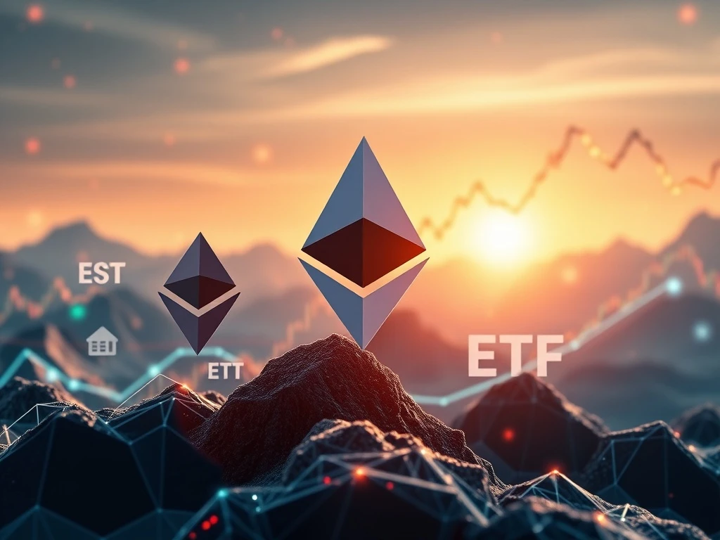 Illustrates the impressive growth and institutional adoption of US Ethereum ETFs, highlighting their significant AUM and inflows.