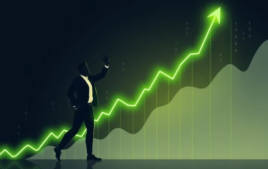 A chart showing a significant increase in ETH long positions, symbolizing a strong bullish outlook for Ethereum, driven by a top crypto trader's win rate strategy.