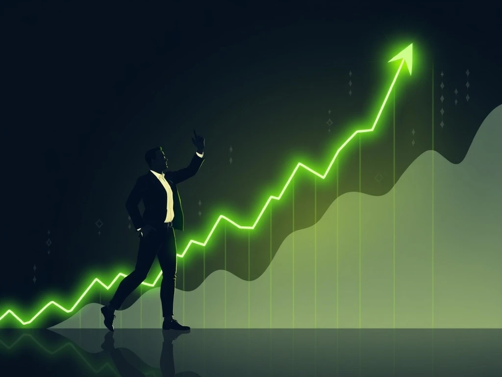 A chart showing a significant increase in ETH long positions, symbolizing a strong bullish outlook for Ethereum, driven by a top crypto trader's win rate strategy.