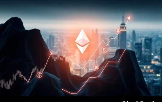Chart showing BlackRock ETHA's astonishing $10 billion growth, symbolizing the rapid rise of the Ethereum ETF.