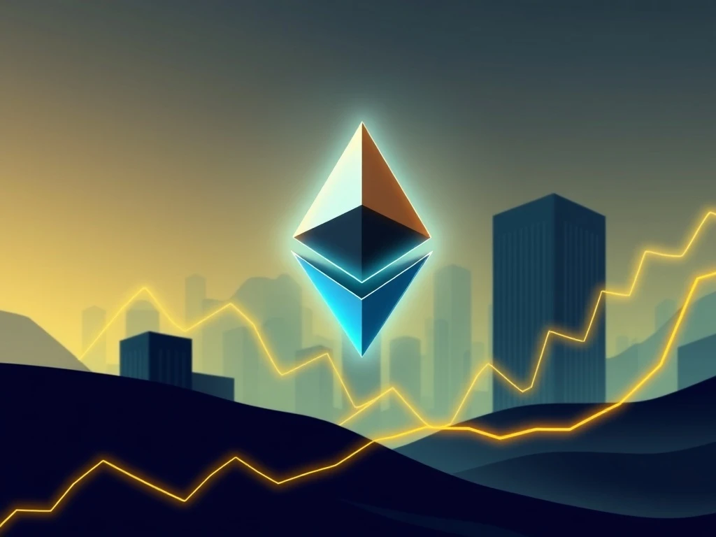 Chart showing the explosive rise in Ethereum price, driven by significant institutional demand and robust ETF inflows.