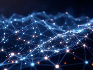 An abstract visual representing the Ethereum Fusaka Fork, symbolizing a significant boost in Ethereum scalability and network capacity.