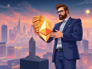 Arthur Hayes making a significant crypto investment into the Ethereum ecosystem, symbolizing bullish market sentiment.