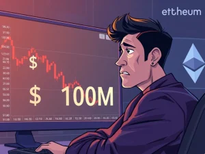 A graphic illustrating a significant crypto investor loss, highlighting the volatile crypto market and the risks associated with PUMP token investments.