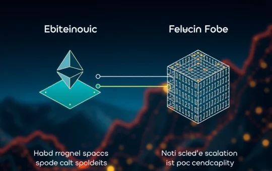 A visual metaphor for Ethereum Layer 2 scaling, showing interconnected blockchain layers efficiently processing transactions to drive crypto growth.
