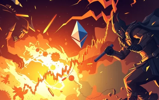 Ethereum price chart testing $4,000 resistance for potential breakout or reversal