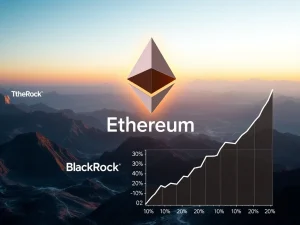 Ethereum news featuring BlackRock's staking-enabled ETHA ETF approved by SEC with 3% yield potential.
