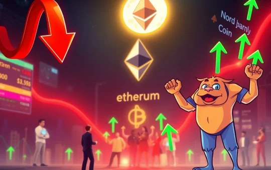 Visualizing the volatile crypto market, showing Cardano's decline, resilient meme coins, and the exciting launch of MoonBull's Ethereum-powered whitelist.
