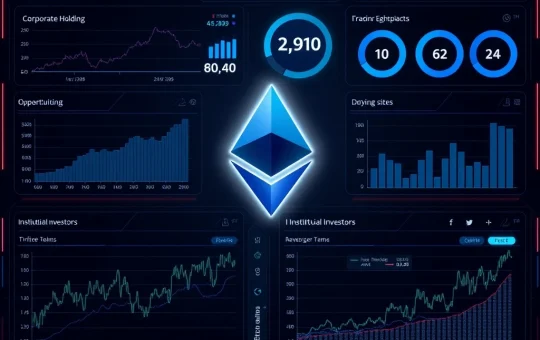 Ethereum news showing corporate crypto holdings growth and institutional adoption trends