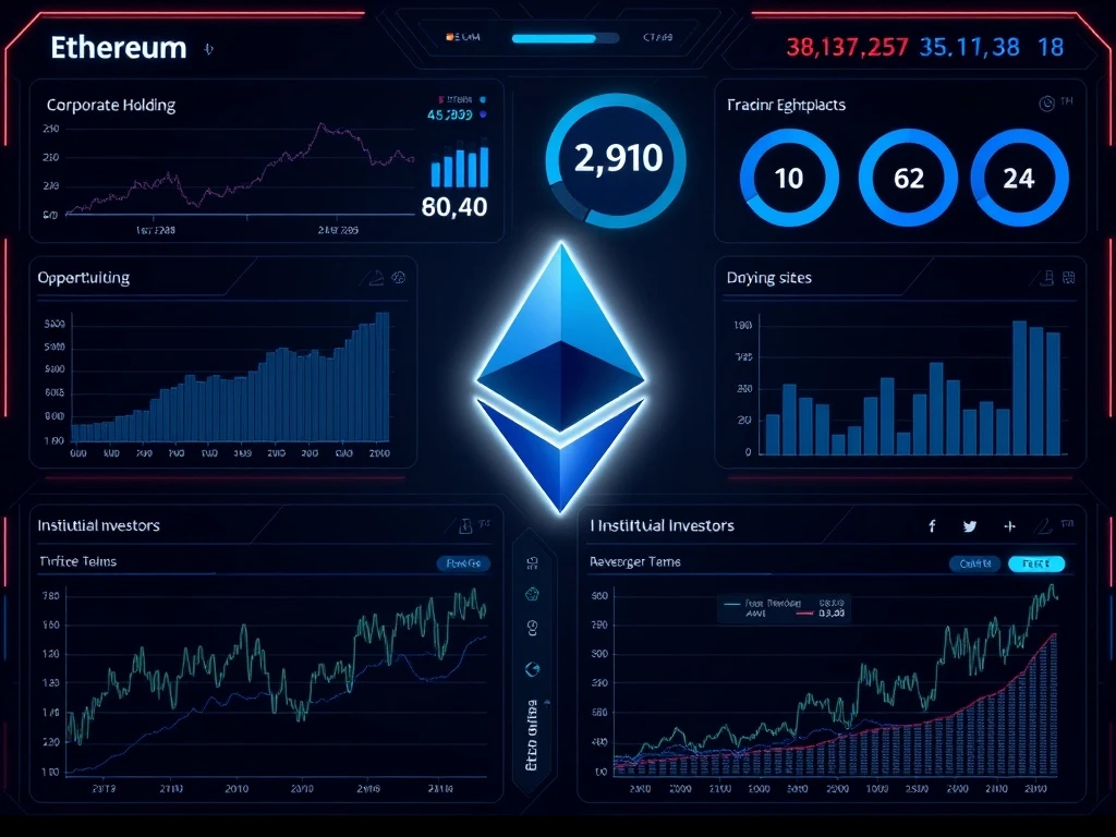 Ethereum news showing corporate crypto holdings growth and institutional adoption trends
