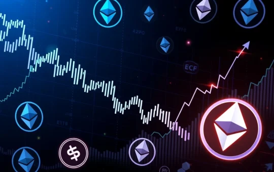 Ethereum price chart with ETF inflows and exchange reserves analysis