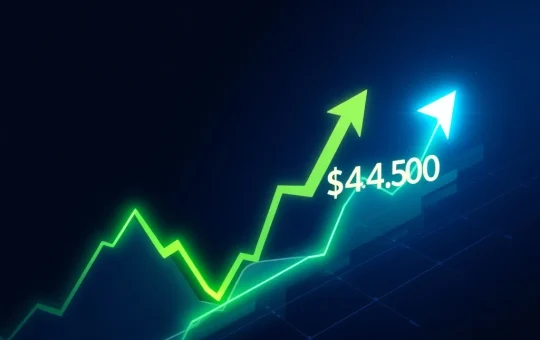 Ethereum price surge testing $4,400 resistance on a financial chart